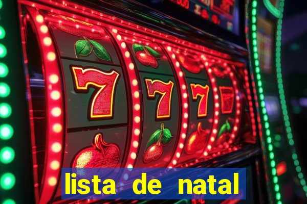 lista de natal para imprimir